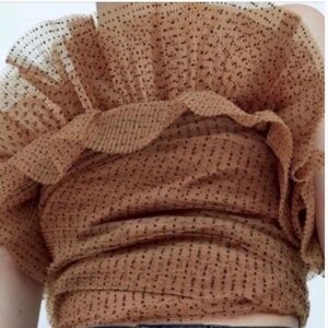 Zara Polka Dot Mesh Top SZ L